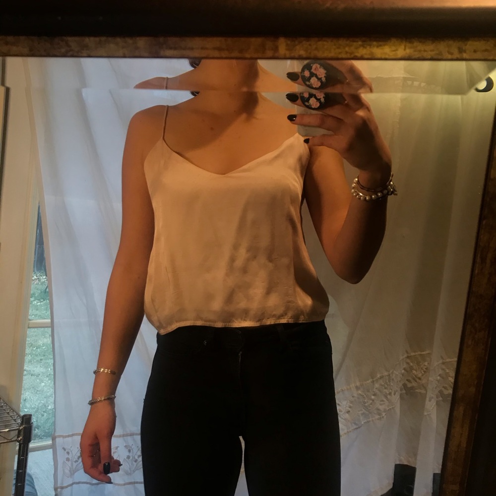 Light satin pink tank